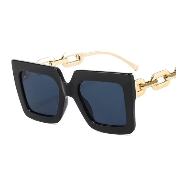 Square Sunglasses. Chain Temple UV Protection Sunglasses. Photos taken by me - Picture 5 of 11